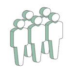 Simple icon showing group of people.