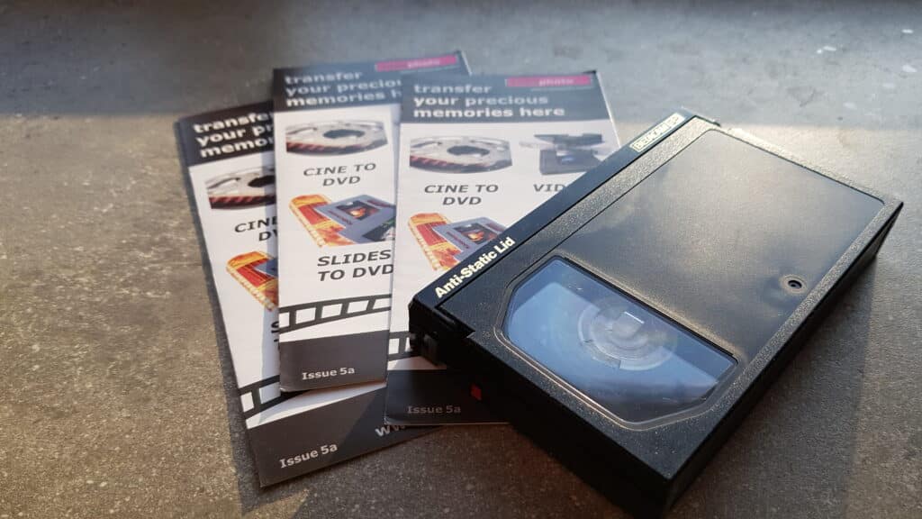 VHS tape and Supaphoto leaflets