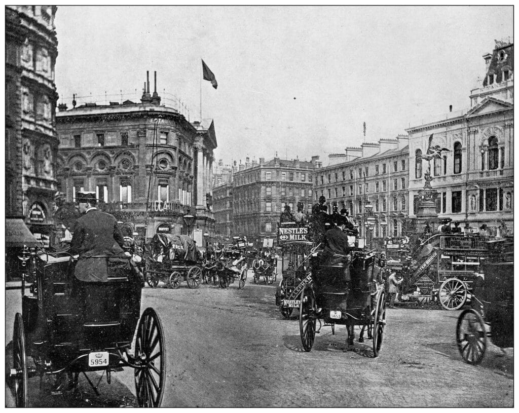 Busy Junction, Piccadilly Turn of the Century, London