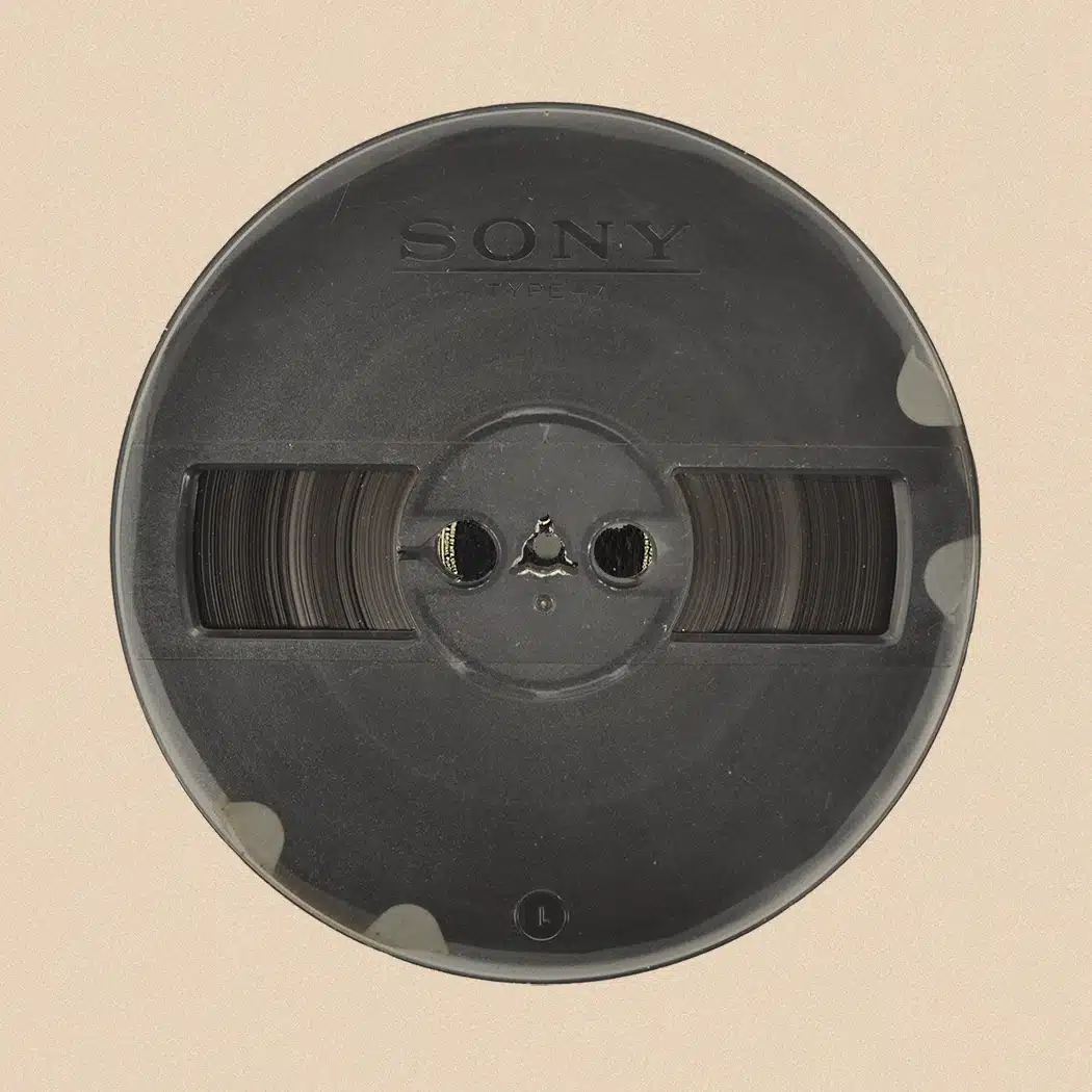 Close up of a 7 inch capacity reel with 1/4 inch magnetic tape - Audio Restoration Service