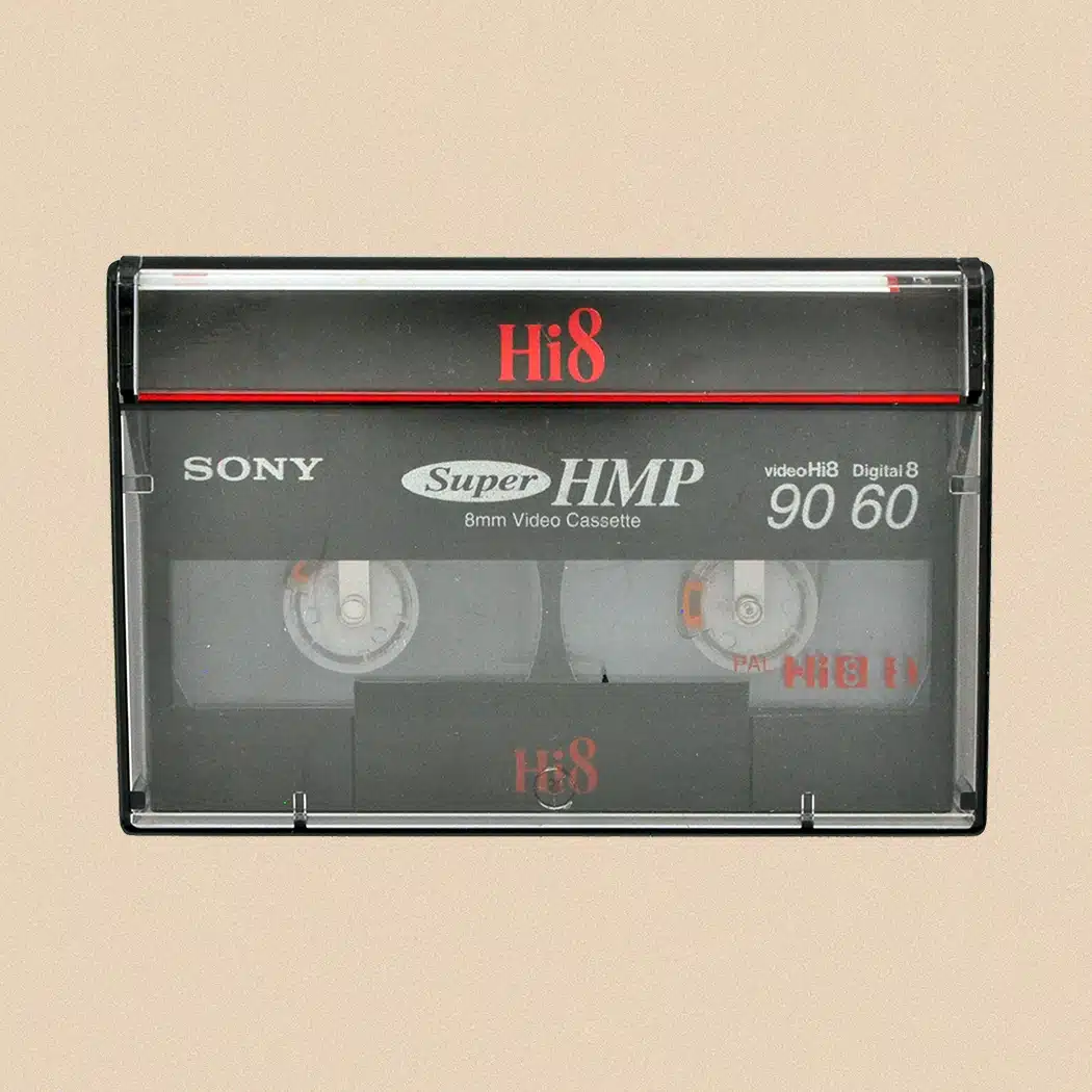 Close up of a Hi 8 tape - Hi8 to DVD Service