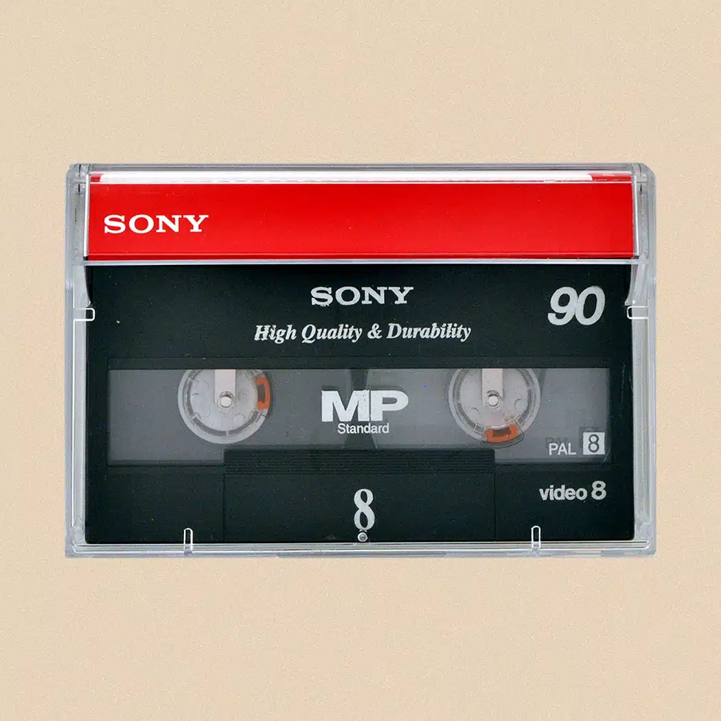 Close up of a Video 8 tape - Video 8 to Digital Service