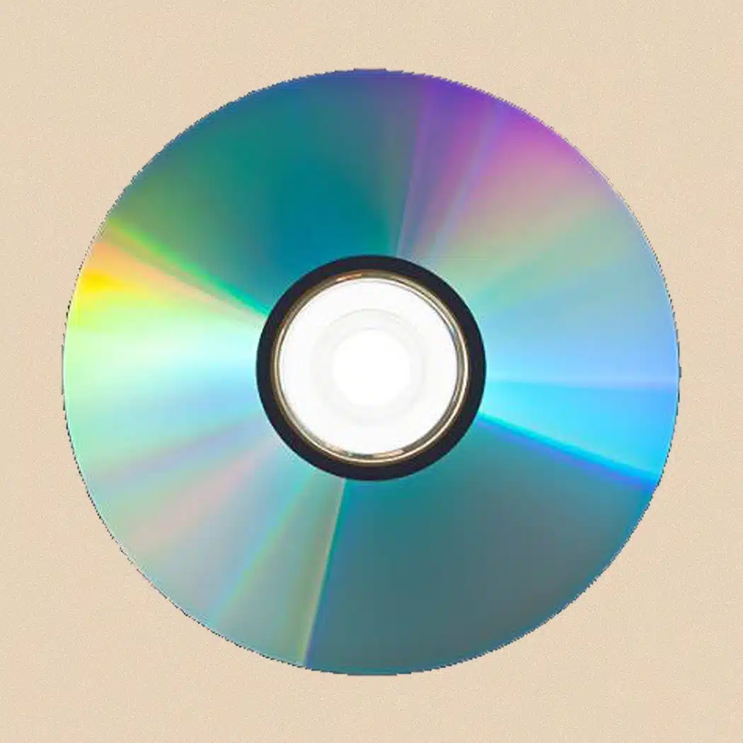 Close up of a CD (read / write side) - Convert CD to MP3 Service