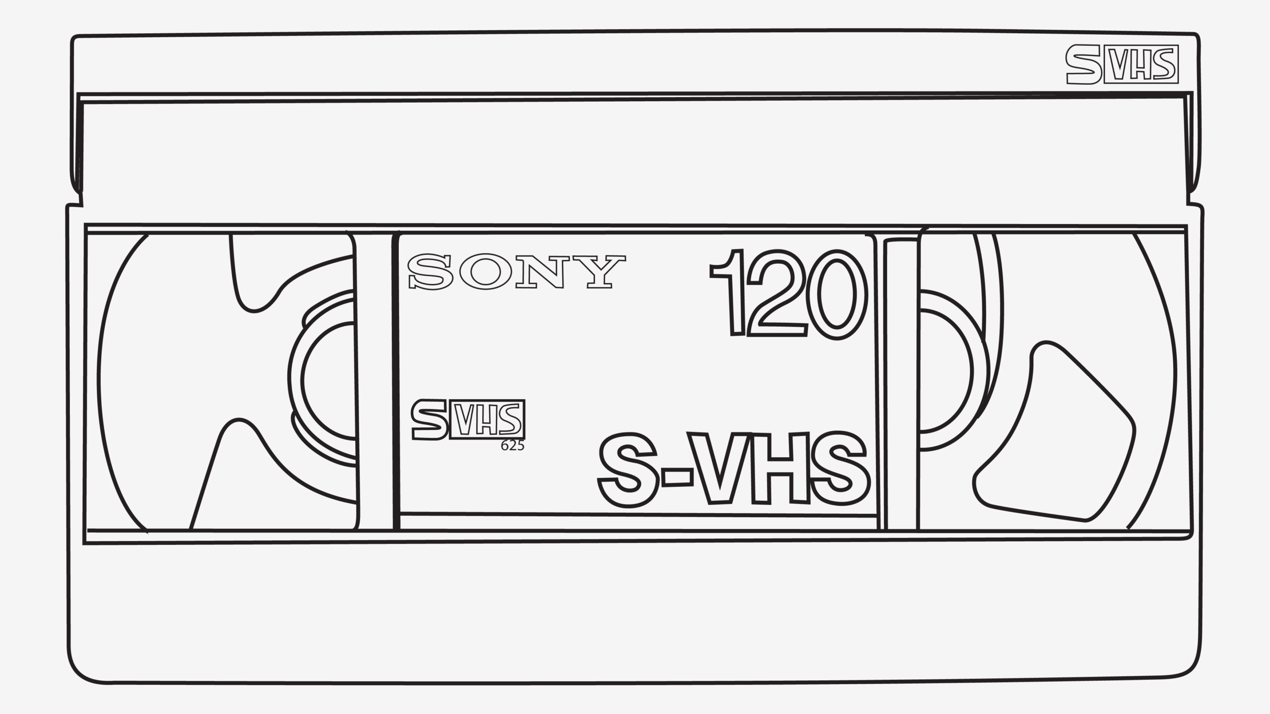 Graphic of an S-VHS Tape