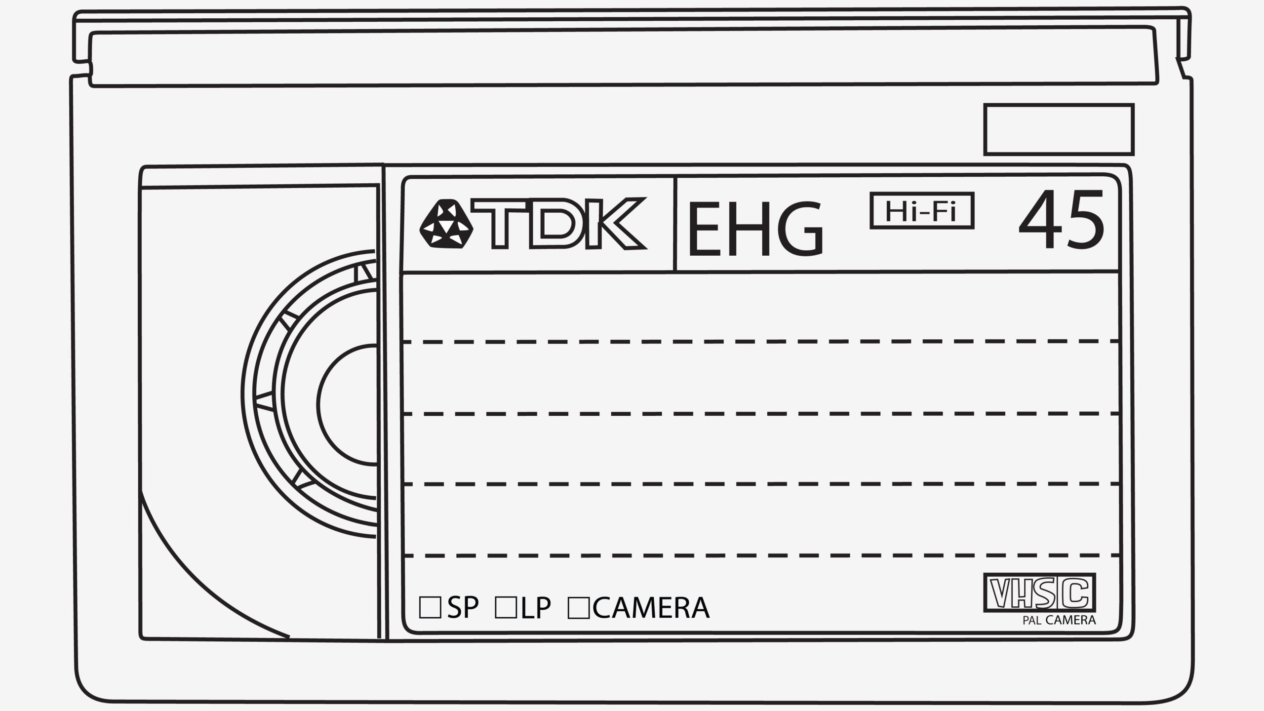 Graphic of a VHS-C Tape