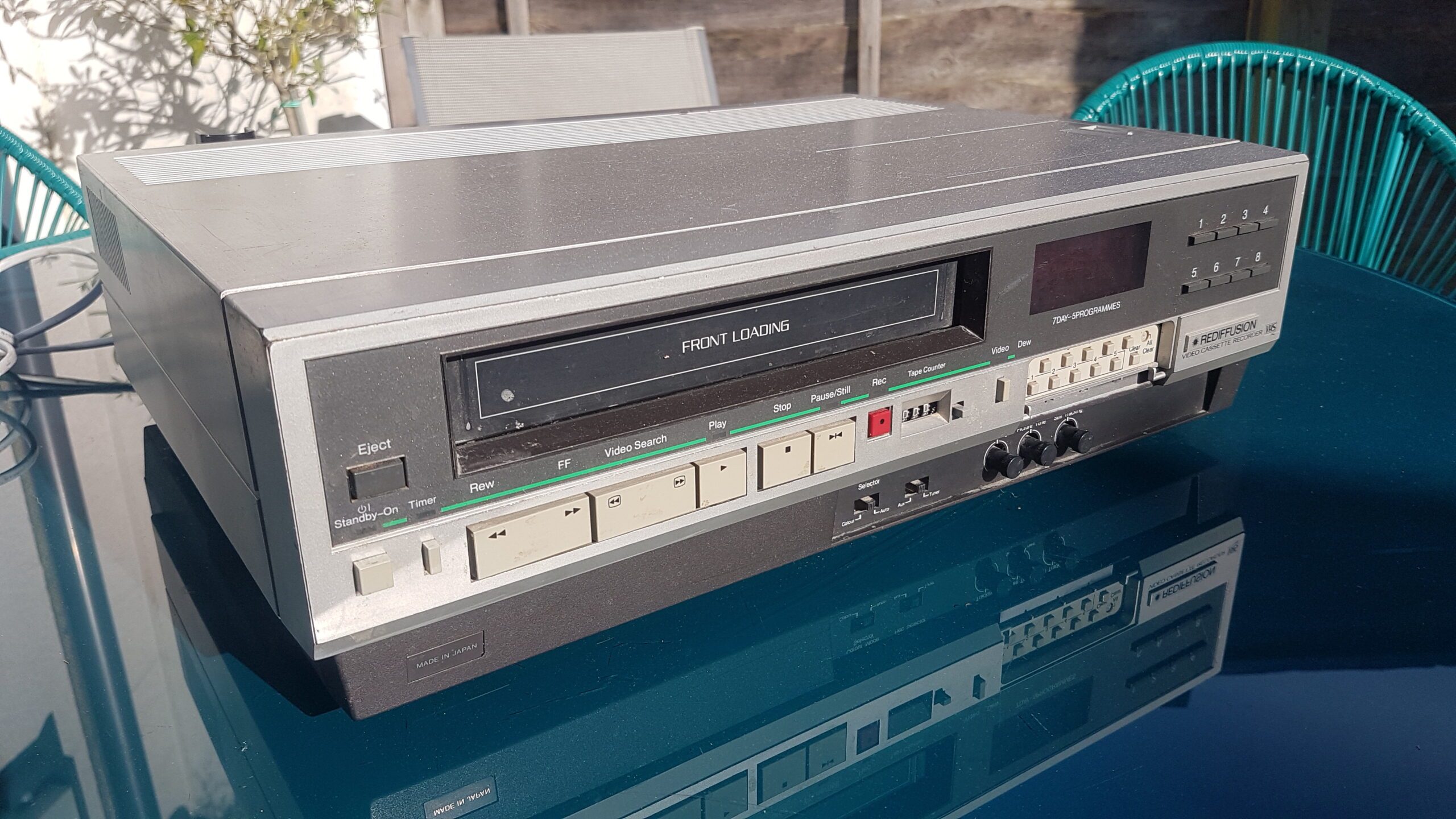 old vhs tape player and recorder