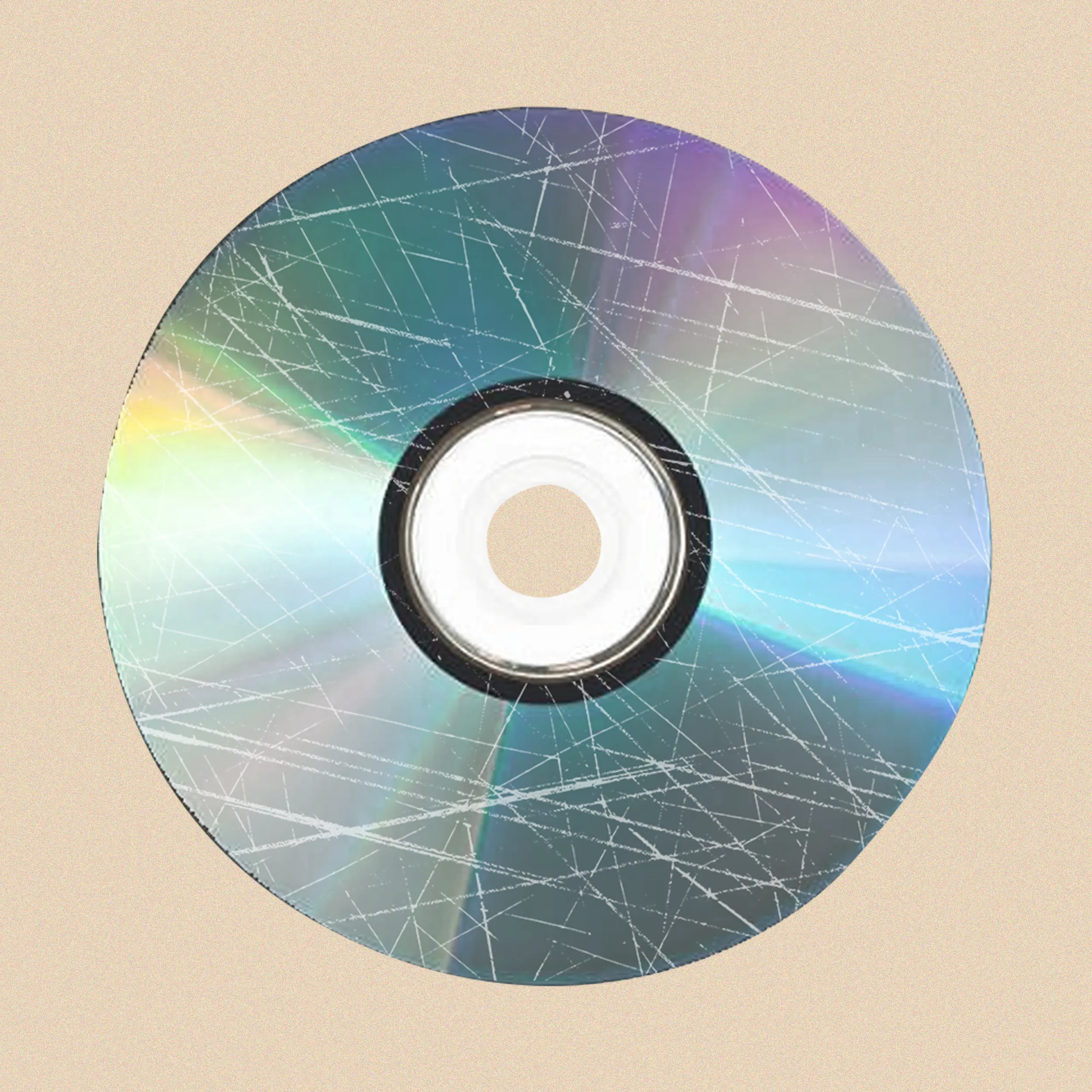 A scratched disc that needs to be repaired